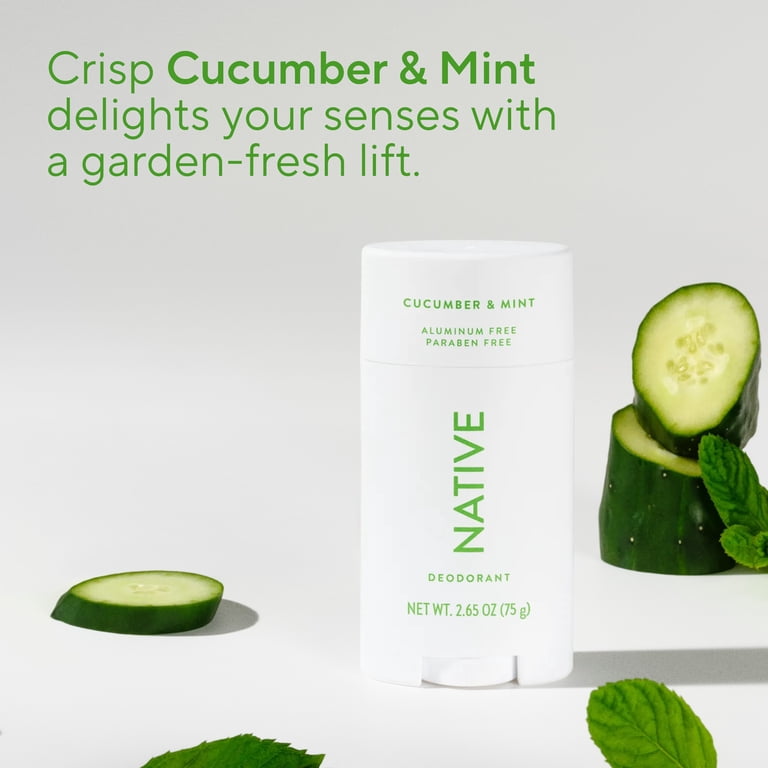 Native, Deodorant, 2.65 oz, Aluminum Free, Cucumber & Mint