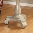 thumbnail image 2 of Roundhill Furniture Rene Round Wood Pedestal End Table in White, 2 of 4