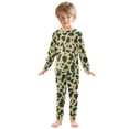 thumbnail image 3 of Leopard Print Pattern Cotton Pajamas 2 Piece Set Sleepwear Soft and Comfortable Homewear Nightwear, 3 of 7