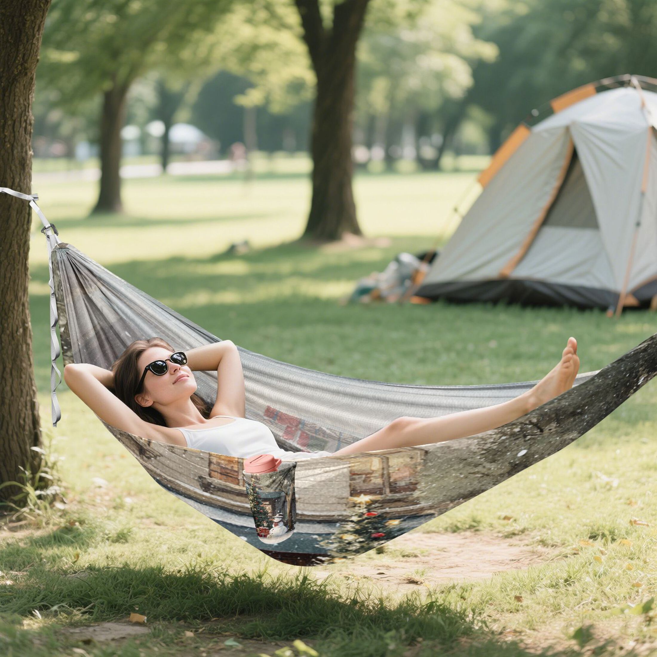 Hammock Camping Hammock Nylon Portable Hammock Travel Camping Hammock Beautiful Christmas Snow Night