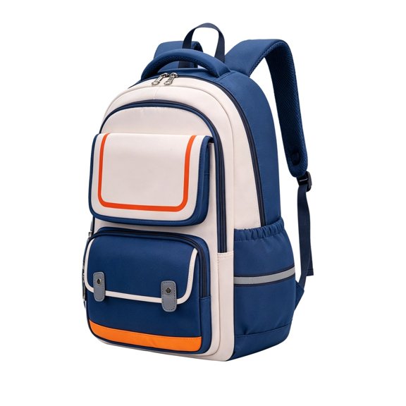 WAYUTE Backpack for Kids Color Block Back to School Backpack Lightweight Breathable Padded Straps Large Capacity Elementary Bookbag Casual Outdoor Travel