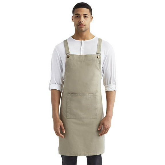 Artisan Collection by Reprime RP129 Cross Back Barista Apron with Pocket-Khaki