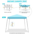 thumbnail image 2 of 10x10 Outdoor Canopy Pop up Canopy Tent Portable Instant Shelter Slant Leg Canopy Sky Blue, 2 of 7