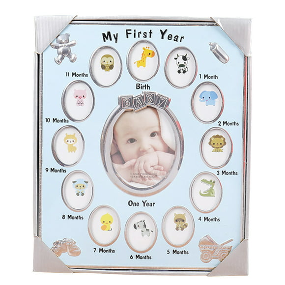 13 Slots Birthday Gift Desktop Home Decor My First Year Photo Frame Baby Newborn