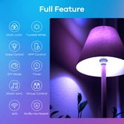 Smart Light Bulbs, Linkind Matter Wifi Color Changing LED Light Bulbs, 9W (60Watt Eqv), A19 E26 RGB Dimmable Smart Light Bulbs Work with Alexa, Google Home, Smartthings, Music Sync, 4 Pack