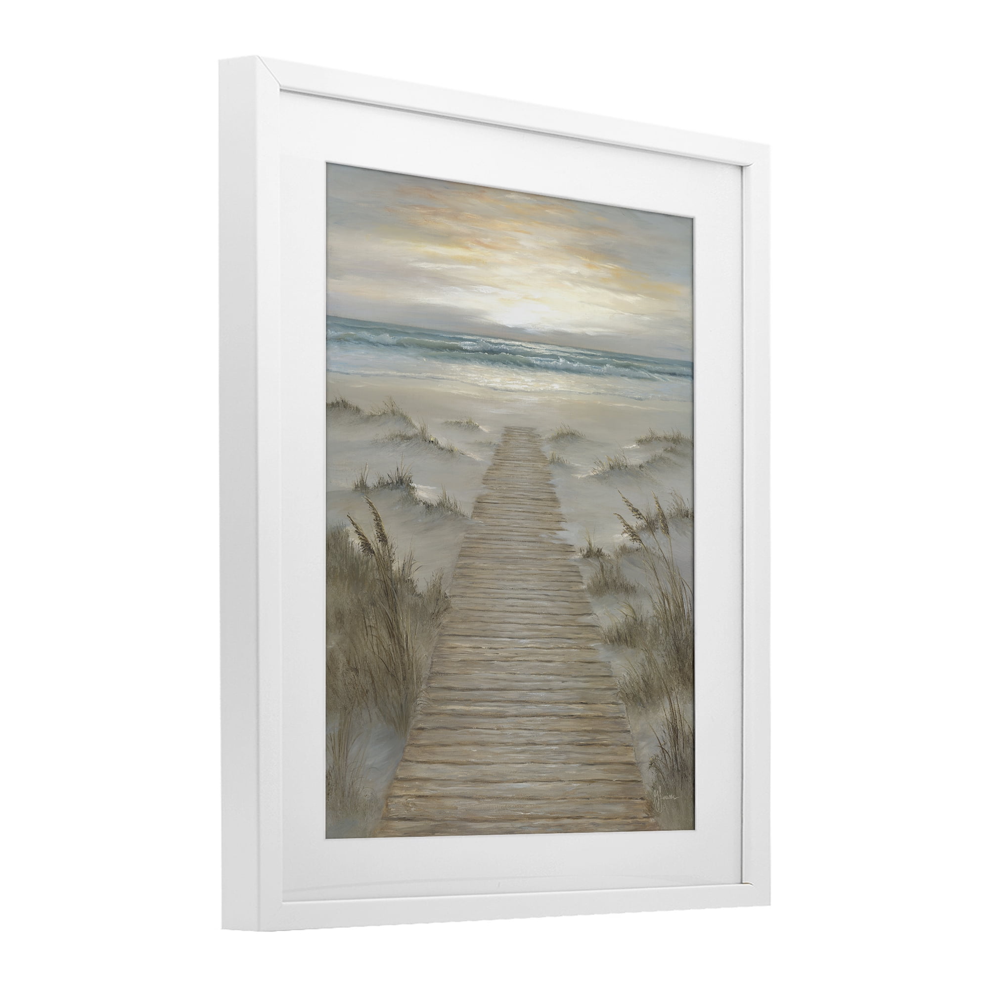 Stupell Industries The Path Towards Sunrise White Framed Print Under Glass, design by Georgia Janisse