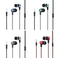 thumbnail image 1 of Auriculares intraurales estéreo con cable CCecce de 3,5 mm y 3 polos, 4 unidades, 1 of 9