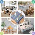 thumbnail image 4 of Pioneer Flower Floral Print Pattern Square Tablecloth,Waterproof Square Table Cover,Wipeable Spillproof Washable Table Cover for Home Kitchen Party Decor 42"X42"(107x107cm), 4 of 6