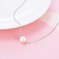 thumbnail image 2 of AAAA Single Pearl Choker Sterling Silver Necklace for Women 7-8mm Freshwater Cultured Pearls Wedding Bridesmaids Anniversary 14 16 18 inch (silver-single pearl necklace 18‘’), 2 of 6