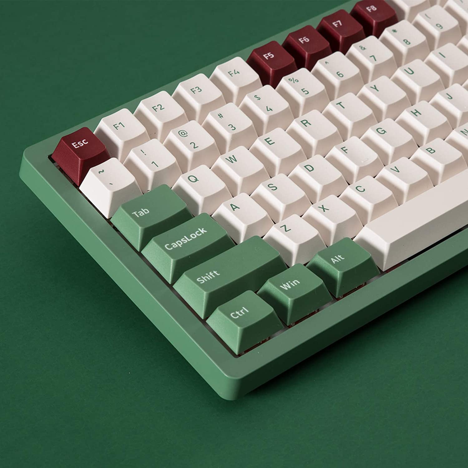 Gateron Orange Tactile Switch Matcha Red Bean Themed Programmable Green Keyboard,  PBT Doubleshot Keycaps and Anti-Ghosting Akko 100-Key 96% Wired Mechanical Gaming Keyboard