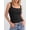 Black, variant on ANRABESS Women's Square Neck Tank Tops Double Lined Workout Tops for Women Trendy Summer Seamless Slim Fitted Basic Tight T Shirts White S