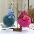 thumbnail image 5 of Pompom Sleeping Baby Keychain Cute Fluffy Plush Doll Keychains, 5 of 10