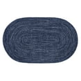 thumbnail image 3 of Better Trends 8' x 10' Oval Braided Rug 100% Polyester Durable and Stain Resistant Reversible Indoor Area Utility Rug, Chenille Tweed Collection - Navy & Smoke Blue, 3 of 5
