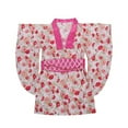 thumbnail image 7 of oqasdz Kimono Dress for Girls Performance Stage Show Themed Outfit Elegant Long Sleeve Robe with Obi Sash and Floral Design Traditional Attire, 7 of 7