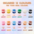 thumbnail image 3 of Mini Juego de Pintura Acrílica de 10 Piezas, Pintura para Niños, Juego de Pintura para Niños de 12 Colores, Tiras de Pintura Acrílica para Niños y Adultos, 3 of 6