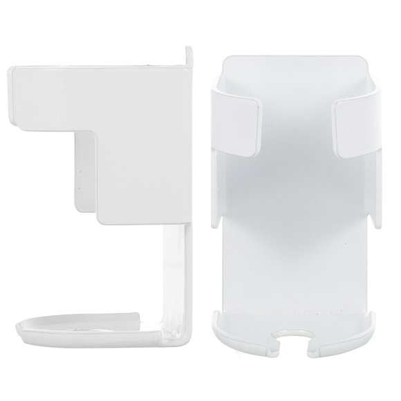 WASHWEPE 2Pack Toothbrush Hangers for Bathrooms Metal White Modern Minimalist Design