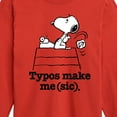 thumbnail image 3 of Peanuts - Snoopy Typos Make Me Sic - Toddler & Youth Long Sleeve Graphic T-Shirt, 3 of 6