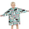thumbnail image 3 of Corgi Dog and Flowers Blanket Hoodies for Kids 6-13YR Oversize Wearable Blanket Hoodies for Boys Girls Teens, 3 of 7