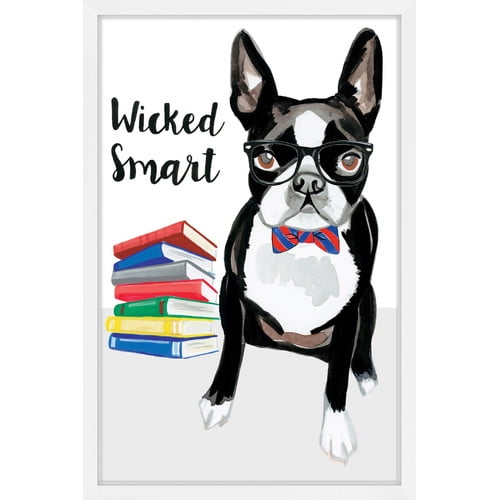 Marmont Hill "Smart Terrier" by Molly Rosner Framed Painting Print