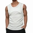thumbnail image 2 of uikmnh Tank Tops Men Layered Two In One Tank Top Casual Athletic Sleeveless Shirt Base Layer Tee Size:M, 2 of 3