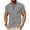Gray, variant on Men's Casual Plaid Square Pattern T Shirt One Third Zip Mock Neck Short Sleeve Lightweight Breathable Summer Top for Men Black 2XL