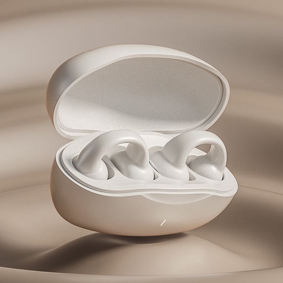 Clip-Ear Wireless Earbuds - Bluetooth 9D Stereo Surround Sound, Lightweight Design Ideal for Casual Listening & On-the-Go