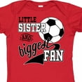 thumbnail image 4 of Inktastic Little Sister and Biggest Fan Soccer Player Girls Baby Bodysuit, 4 of 5
