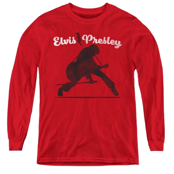 Elvis Presley - Overprint - Youth Long Sleeve Shirt - Large