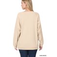 thumbnail image 3 of Zenana Women & Plus Basic Long Sleeve Round Neck Raglan Pullover Sweatshirts Top, 3 of 4