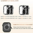 thumbnail image 3 of Takfox For Apple Watch Case with Screen Protector for Apple Watch 45mm Series 7 / 8 , Bling Crystal Diamond Rhinestone Ultra-Thin Bumper Full Cover Protective Case for Women Girls iWatch Clear, 3 of 6