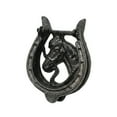 thumbnail image 6 of Vintage Cast Iron Horse Head Door Knocker - Rustic Farmhouse Style Wall Decor & Door for Home Entrance, Durable Metal Door Handle for Front Doors, Elegant Country Home Accent, 6.3*4.7in, Black, 6 of 6