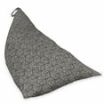 thumbnail image 2 of Geometrical Lounger Chair Bag, Contemporary Design Ethnic Lattice Hexagonal Forms and Hand Drawn Stripes, High Capacity Storage with Handle Container, Lounger Size, Black and White, by Ambesonne, 2 of 5