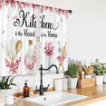 thumbnail image 3 of Burgundy Eucalyptus Leaves Kitchen Curtains Small Short Leaf Plants Rustic Country Botanical Rod Pocket Nature Plant Cute Bedroom Living Room Treatment Fabric 2 Panels 27.5Wx39H Inch, 3 of 6