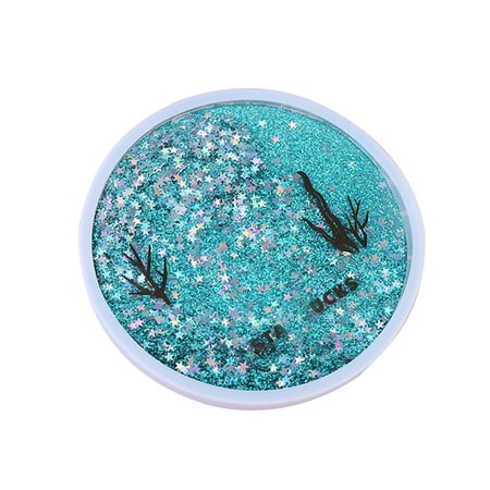 

Fovolat Cute Silicone Coaster Non Slip Ocean Rainbow Quicksand Coasters