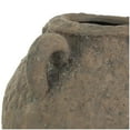 thumbnail image 6 of DecMode 12" Handmade Textured Dark Brown Ceramic Vase with Four Handles, 6 of 10