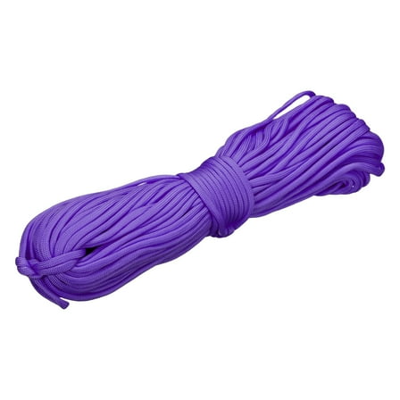Uxcell 1/8" Paracord Rope, 100ft 7 Strand Heavy Duty Camping Rope Braided Polypropylene Ropes, Lightweight Tie-Downs Utility Cord for Marine, Indoor & Outdoor, Dark Purple