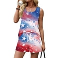 thumbnail image 6 of Matching Sets Women Clothing American Flag Graphic Two Piece Usa Sets Lounge Vacation Beach Airport Travel Outfits, 6 of 8