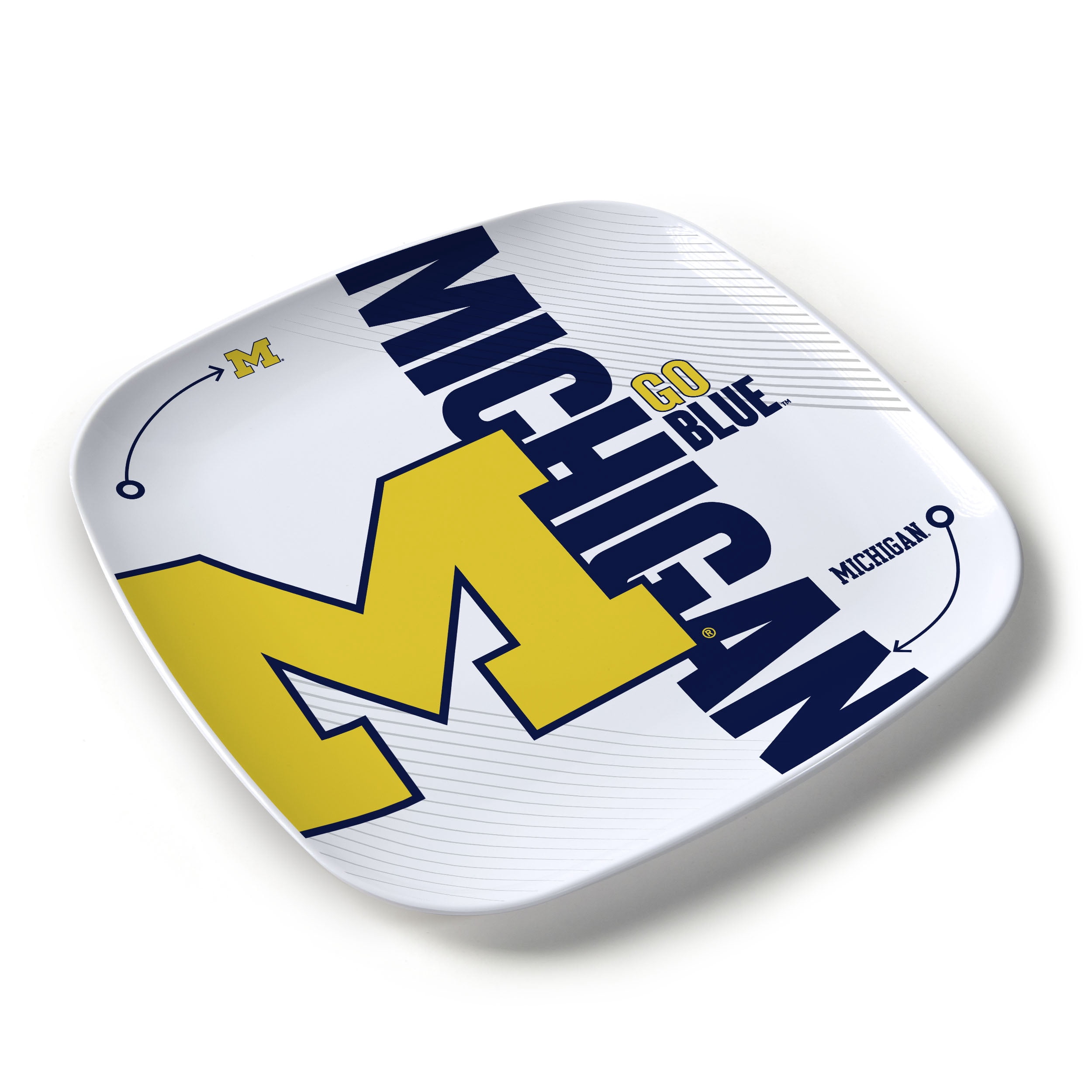 YouTheFan NCAA Michigan Wolverines Large Party Plate