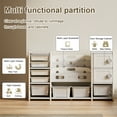 thumbnail image 3 of Kids Furniture Kids Toy Storage Organizer 8 storage cabinet Removable Toy Bins, 4-Tier Book organizers Storage and 2 cabinet storage, Kids Bookshelf and Toy Storage for Playroom, Bedroom, Kids Room,B, 3 of 9