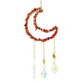 thumbnail image 2 of Moon Shape Hanging Wind Chimes, Crystal-Decorated Hanging Ornaments, Room Wall Decor, Crystal Dream Catcher Pendant for Windows, Gardens, Home Decoration, 2 of 5