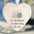 thumbnail image 4 of Deeceymbur Heart Sea Glass Ornament Friendship Keepsake Handcrafted Unique Design Easy Hanging for Christmas Tree Gift Idea Home Decor, 4 of 9