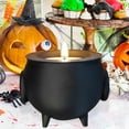 thumbnail image 5 of Happydeer 1/2Pcs Cauldron Tea Light Holder Halloween Spooky 3D Printed Black Witch Jar Candle Holder Festival Party Desktop Decoration Ornament (1pc), 5 of 12