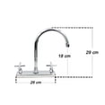 thumbnail image 3 of Llave Mezcladora Fregadero Alfa Cromado Tarja Cocina, 3 of 3