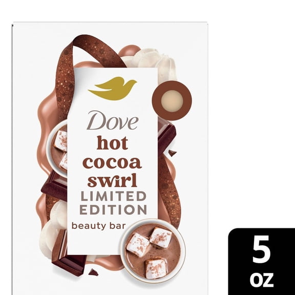 Dove Beauty Limited Edition Holiday Treat Bar Soap - Hot Cocoa Swirl - 5 oz