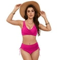 thumbnail image 3 of Wamejoo Women's High Waisted Bikini Set Tummy Control 2 Piece Swimsuit for Women Push Up Twist Front Bathing Suit 2026 (Hot Pink, L), 3 of 9