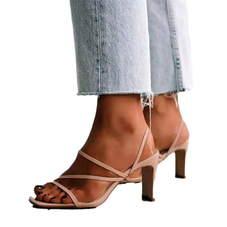 

Cglfd Summer Fashion Casual Party Square Toe Women S High-Heel Fashion Sandals