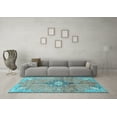 thumbnail image 3 of Ahgly Company Indoor Round Persian Light Blue Traditional Area Rugs, 6' Round, 3 of 4