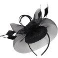 thumbnail image 1 of White Fascinator Fashion Headbands Fascinators Hat Flower Mesh Ribbons, 1 of 5