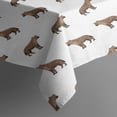 thumbnail image 3 of White Hyena Pattern Rectangle Tablecloth 60"x84",Waterproof Polyester Rectangle Table Cloth, Wipeable Spillproof Polyester Tablecloth for Dining, Camping, Indoor and Outdoor, 3 of 5
