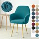 thumbnail image 2 of Funda elástica de lana Polar para silla, funda elástica de Color sólido para sillón alto, funda de asiento antideslizante lavable para oficina y boda, 1 ud., 2 of 5